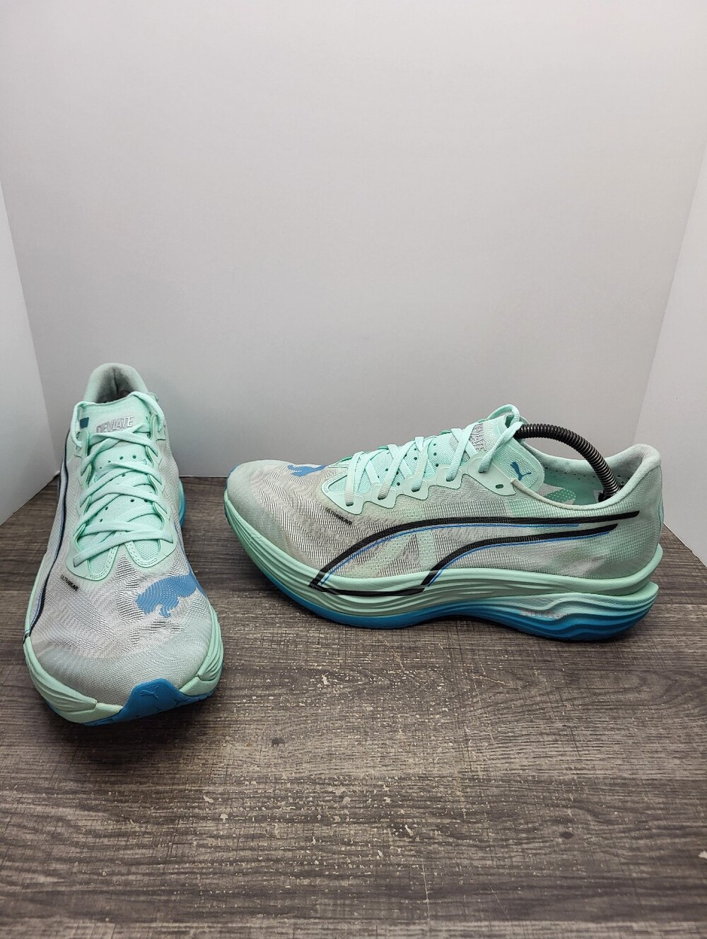 Puma Deviate Nitro Elite 3 Men’s Size 11.5 Running Shoes Mint Melt Speed Blue